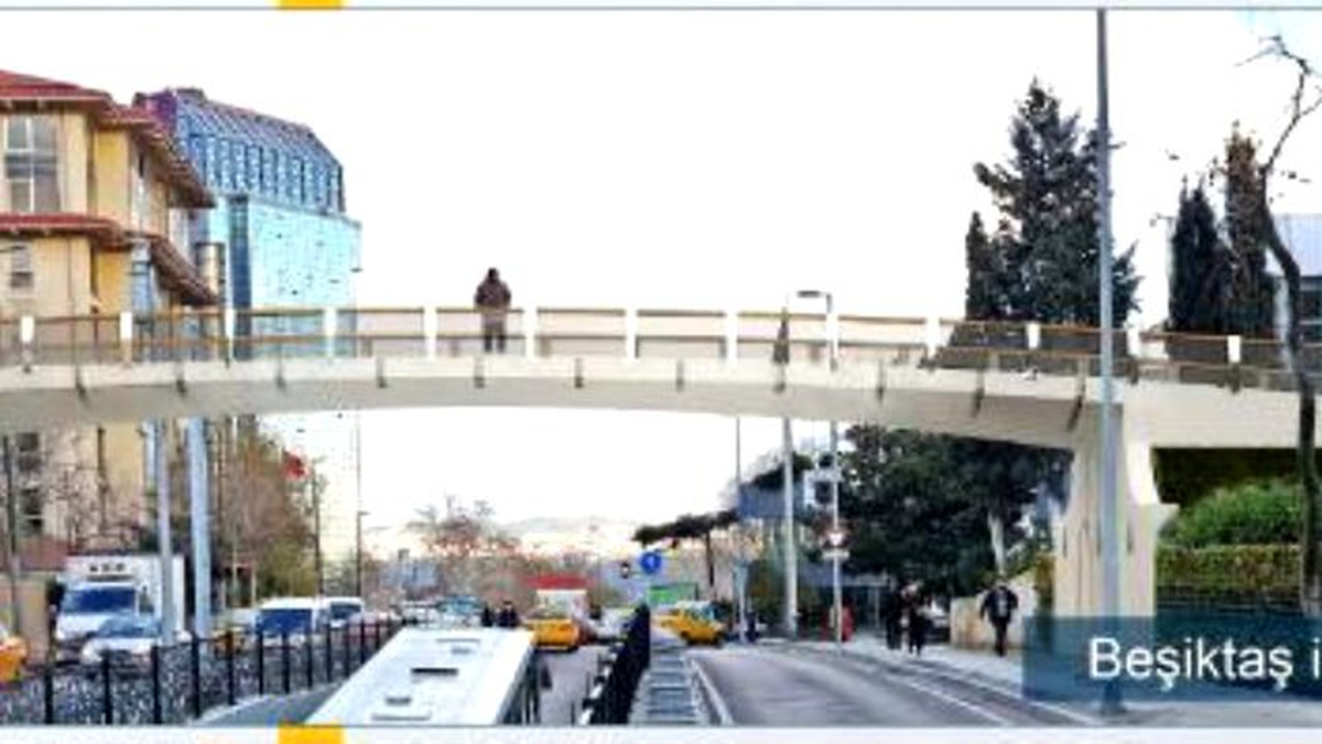 Taksim Meydan Düzenleme Projesi Kapsamında Harbiye Yaya Üst Geçidi Yapılıyor