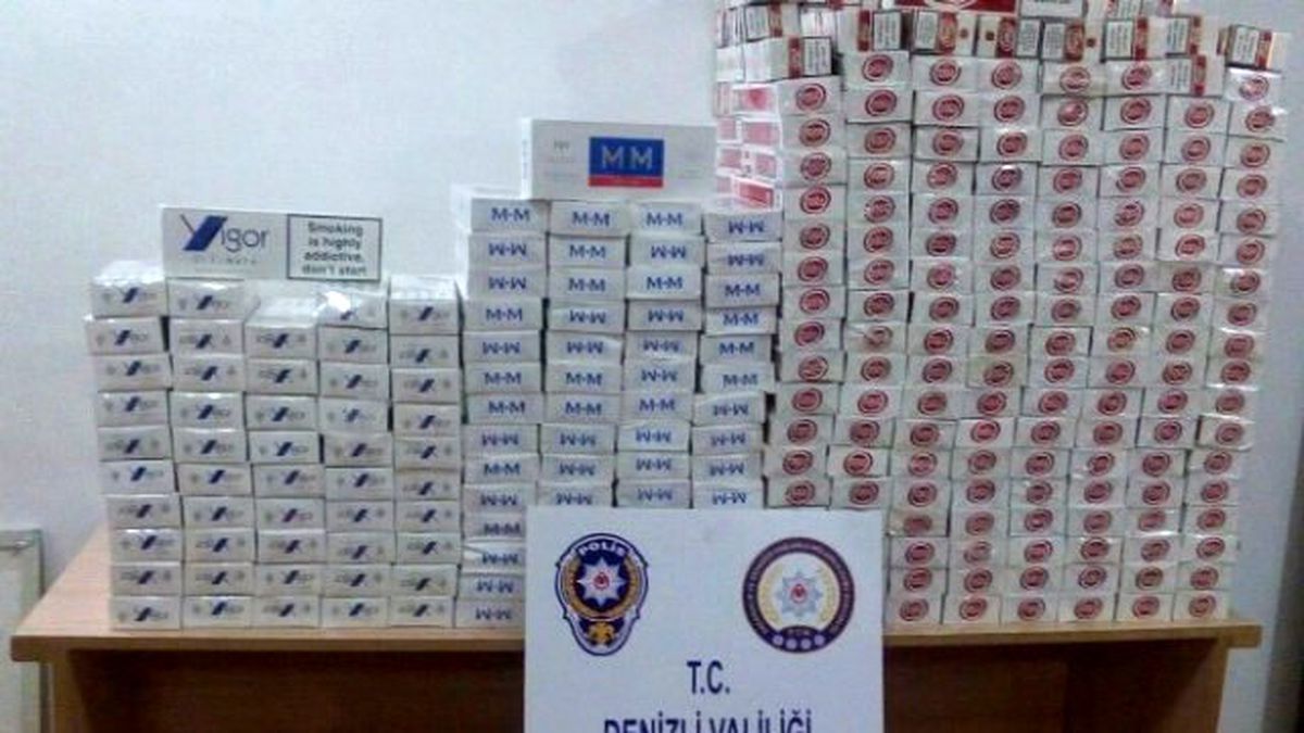 Denizli\'de 5 Bin 100 Paket Kaçak Sigara Ele Geçirildi
