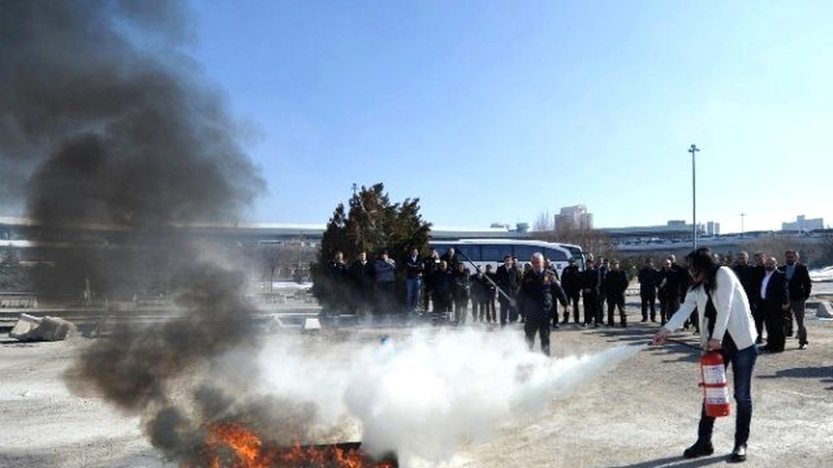 Aşti Personeline "Yangın Söndürme" Tatbikatı