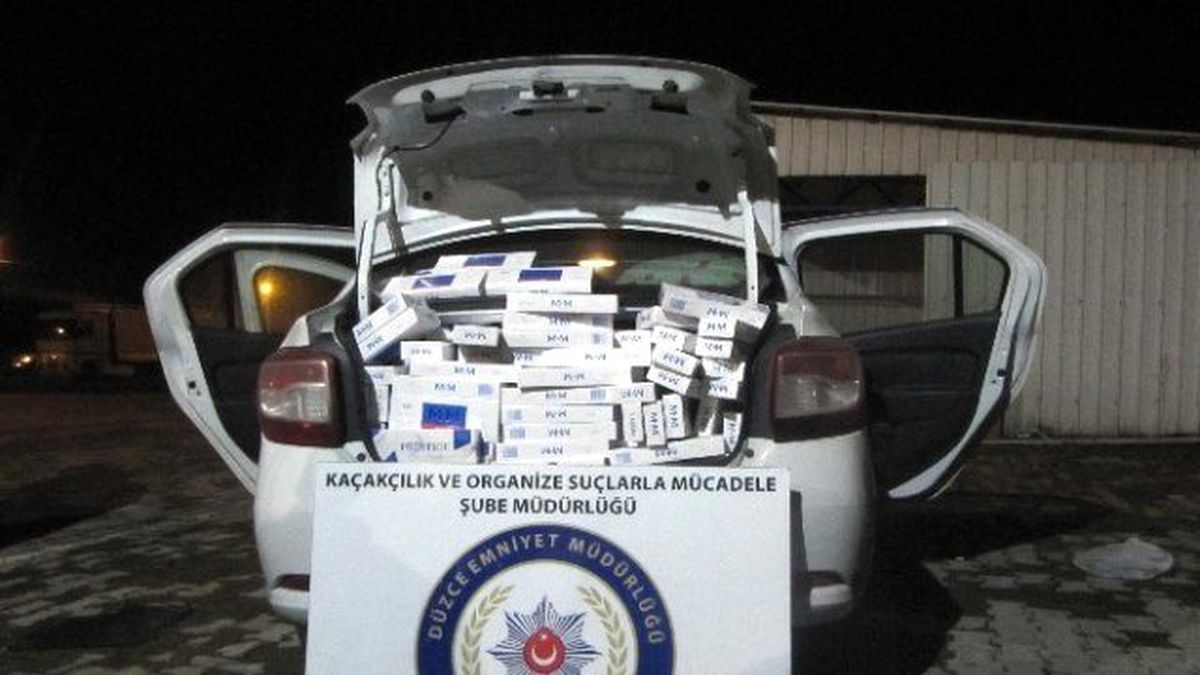 Düzce\'de 8 Bin Paket Kaçak Sigara Ele Geçirildi