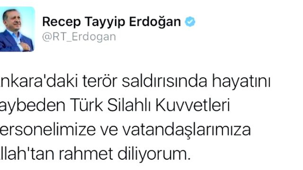 Cumhurbaşkanı Erdoğan\'dan Taziye Mesajı