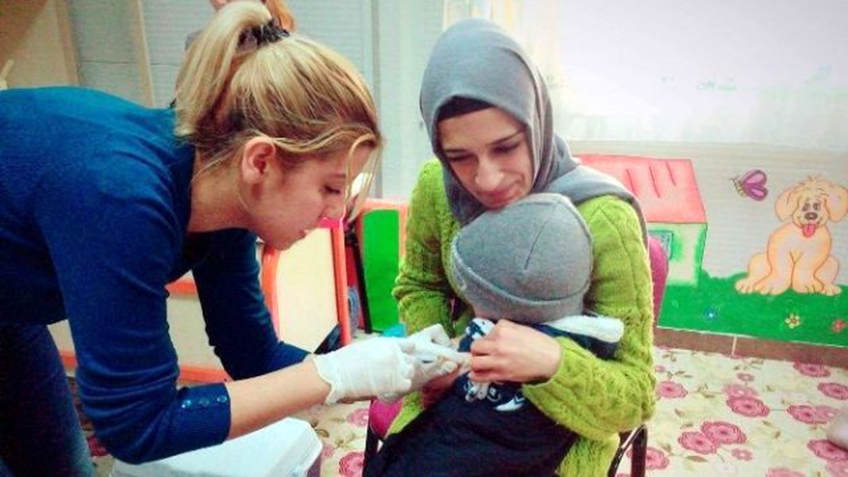 Suriyeli Çocukları Aşılama Çalışmaları Sürüyor