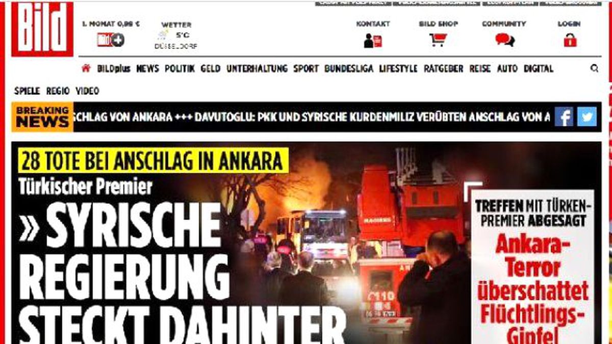 Alman Basını: Türkiye Saldırıdan Ypg\'yi Sorumlu Tuttu