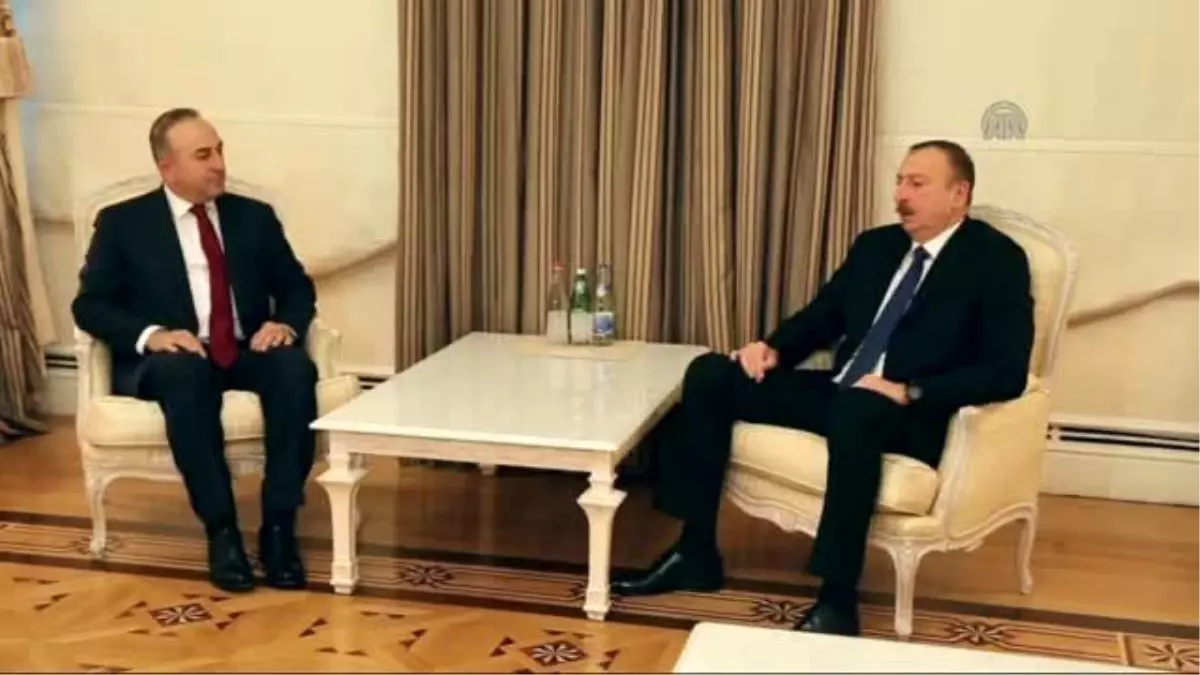 Cumhurbaşkanı Aliyev, Çavuşoğlu\'nu Kabul Etti