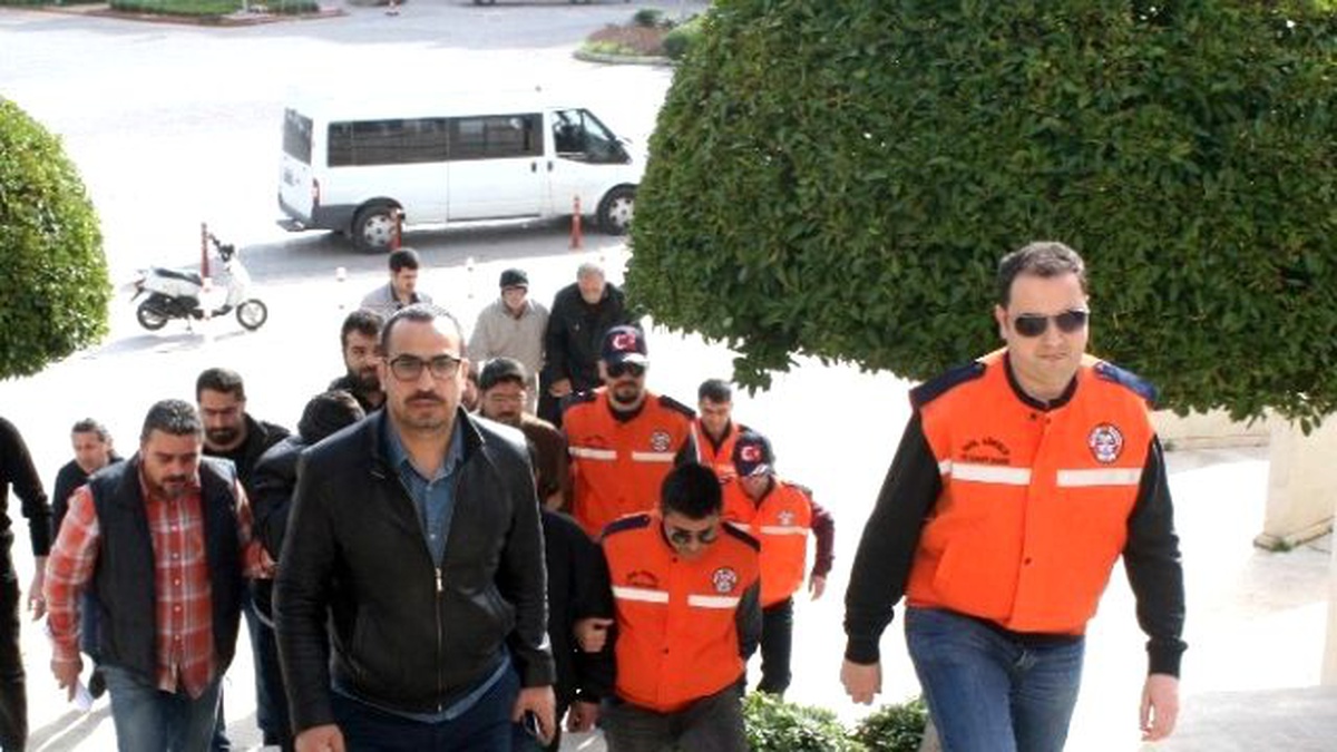 Muğla\'da Yakalanan 11 Organizatör Adliyeye Sevk Edildi