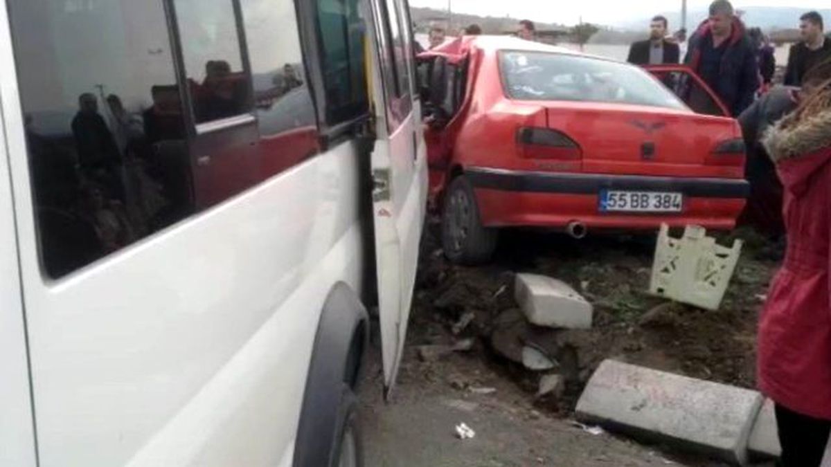 Samsun\'da Trafik Kazası: 7 Yaralı