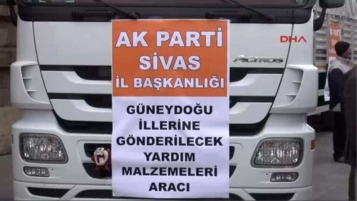 Sivas\'ta AK Parti Teşkilatından Güneydoğu\'ya Bir Tır Dolusu Yardım