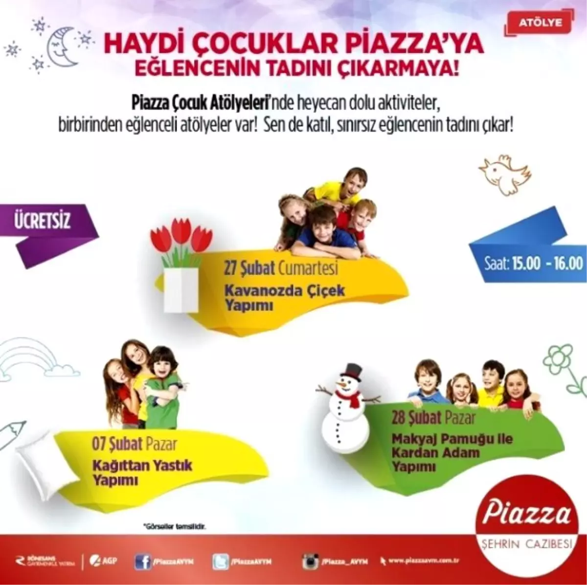 Piazza\'nın Çocuk Atölyelerinde Sınırsız Eğlence