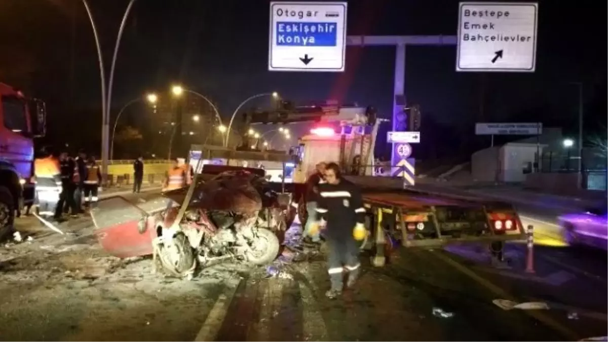 Başkent\'te Trafik Kazası: 1 Ölü