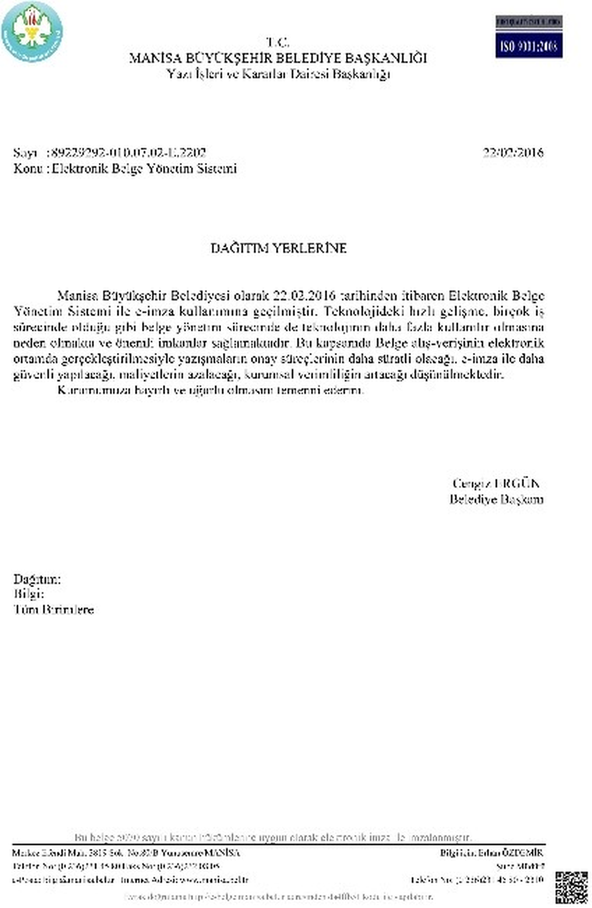 30 Büyükşehir İçinde Bir İlk