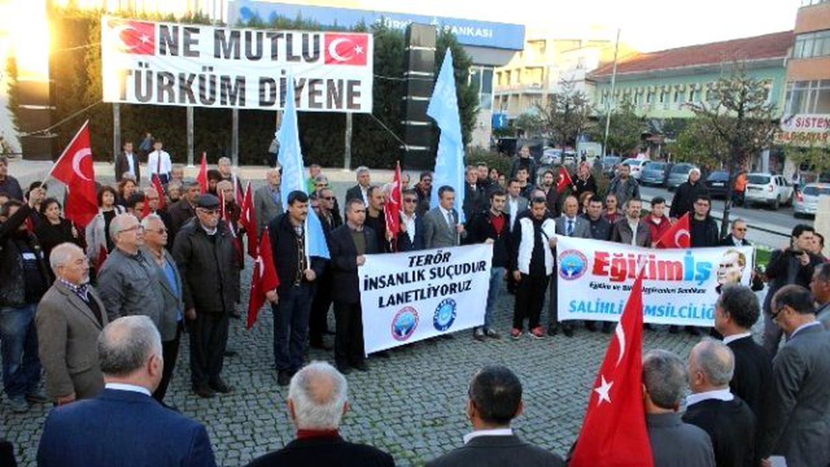 Salihli Teröre Tepkisiz Kalmadı