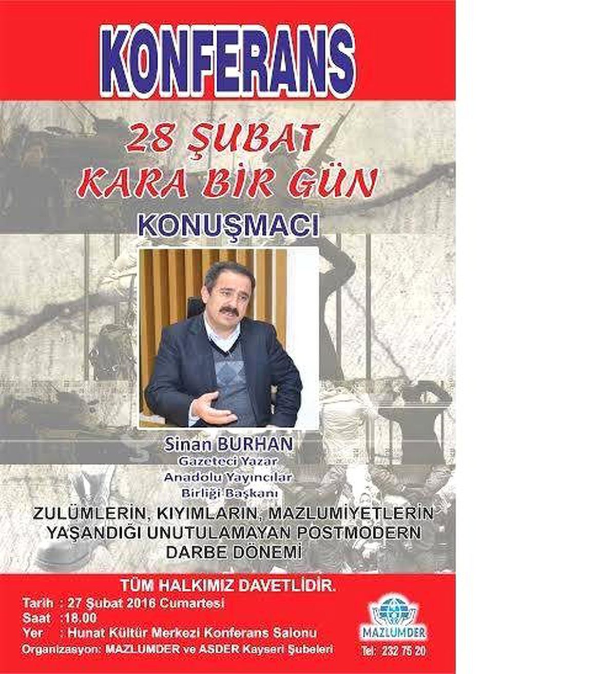 Gazeteci Yazan Sinan Burhan Postmodern Darbe Dönemini Anlatacak