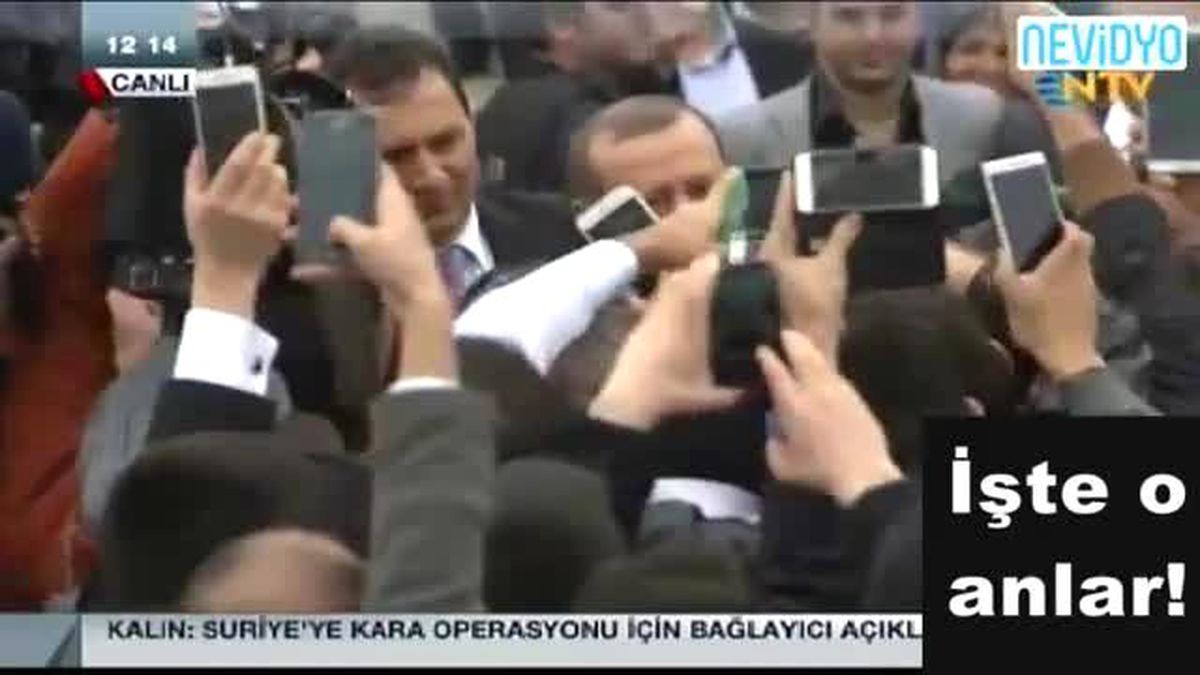 Erdoğan\'a Evinin Önünde Sürpriz!