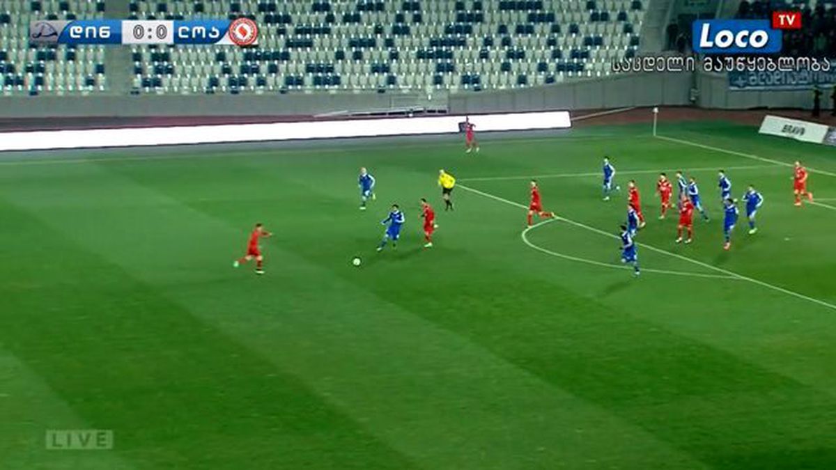 Gürcistan Ligi'nde 22'lik Futbolcu, 30 Metreden Ağları Sarstı
