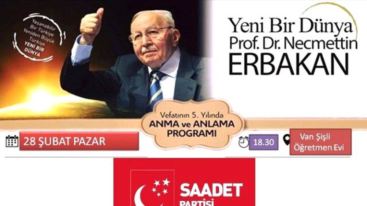 Van\'da Erbakan\'ı Anma ve Anlama Programı