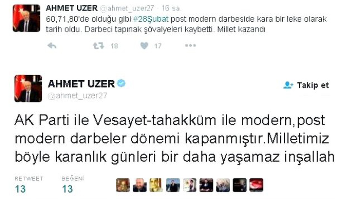 Ak Partili Gaziantep Milletvekili Ahmet Uzer Açıklaması
