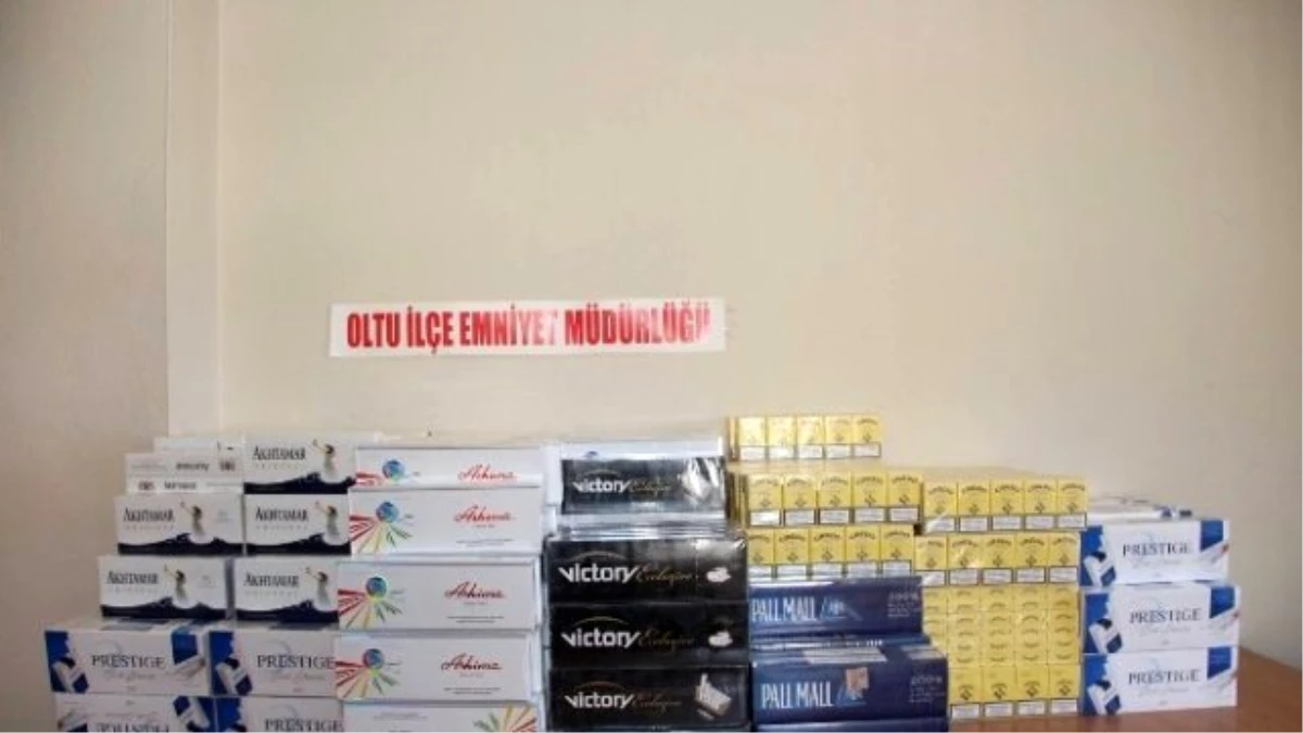 Oltu\'da 4 Bin 120 Paket Kaçak Sigara Ele Geçirildi