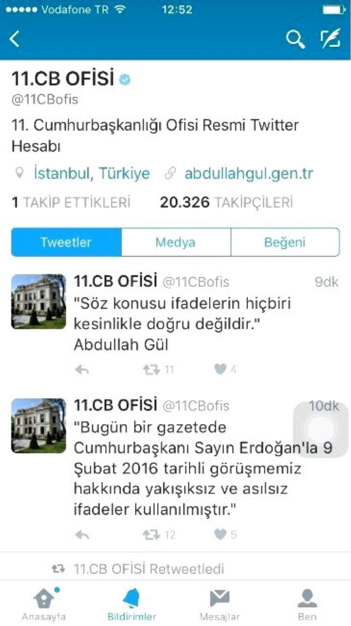 Abdullah Gül\'den O Haberlere Yalanlama