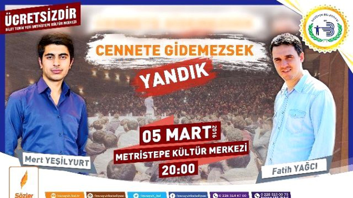 Bozüyük Belediyesinden \'Cennete Gidemezsek Yandık\' Konferansı