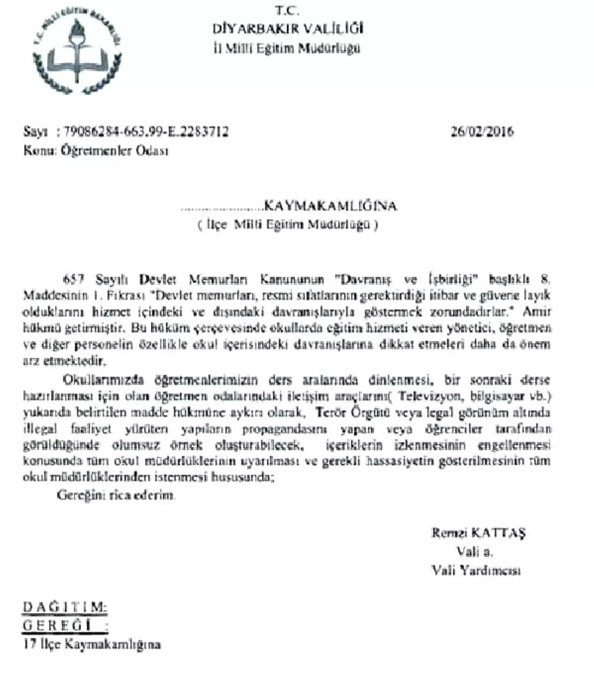 Diyarbakır\'da Okullara \'Bölücü Propaganda\' Uyarısı