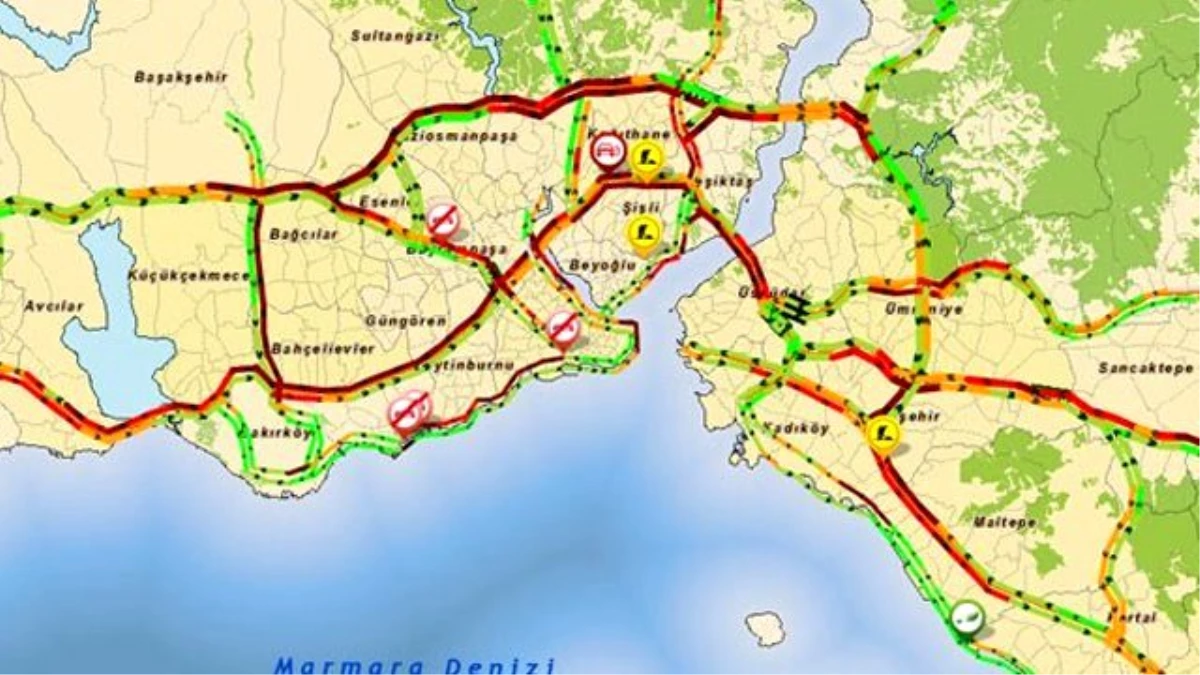 İstanbul\'da Kırmızı Alarm! Trafik Yoğunluğu Yüzde 91\'e Ulaştı