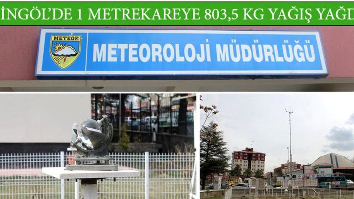 Bingöl\'de 1 Metrekareye 803,5 Kg Yağış Yağdı