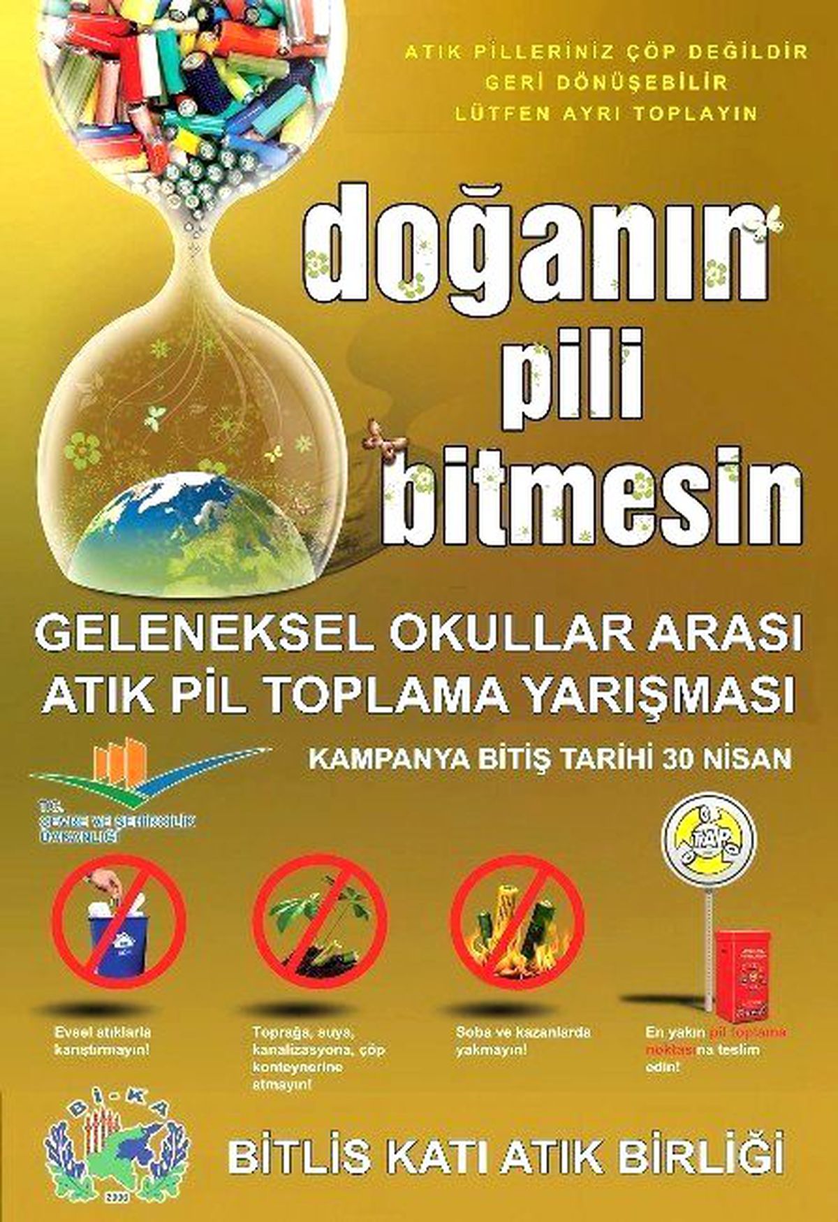 Bitlis\'te Atık Pil Toplama Yarışması