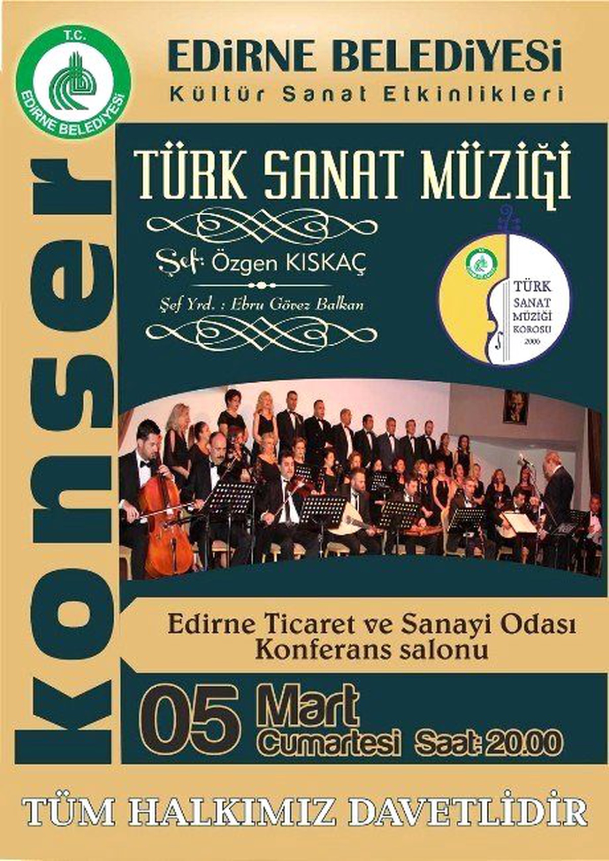Edirne Belediyesi Türk Sanat Müziği Konseri Düzenleyecek