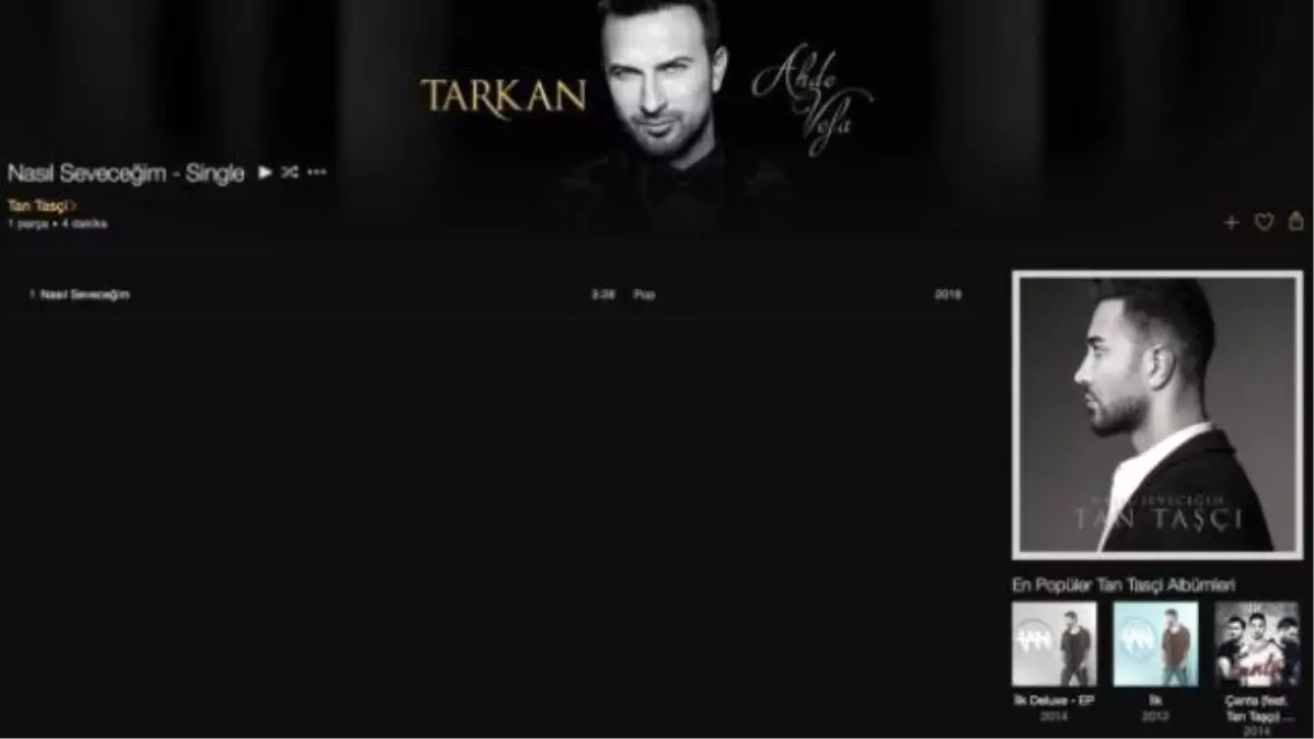 Tarkan'ın Türk Sanat Müziği Albüm Kapağı: