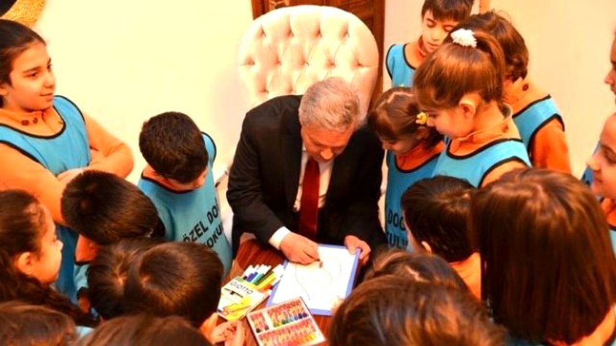 Vali Kahraman Doğa Kolejinin İlkokul Öğrencileri ile Birlikte Resim Çizip, Boyama Yaptı