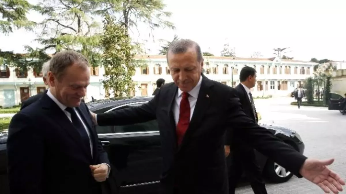 Cumhurbaşkanı Erdoğan, AB Konseyi Başkanı Tusk\'ı Kabul Etti