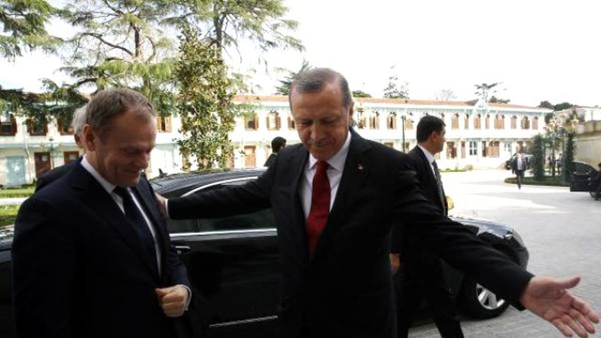 Cumhurbaşkanı Erdoğan, AB Konseyi Başkanı Tusk ile Görüşüyor
