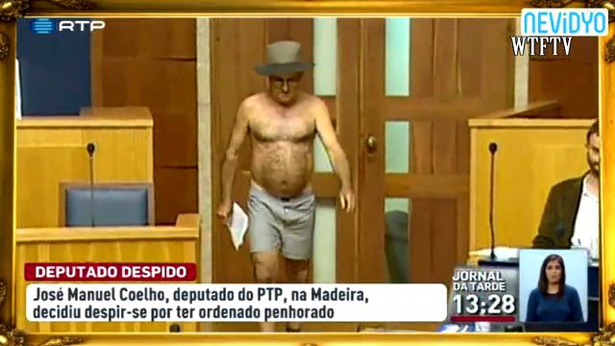 Portekizli Vekil Parlamento\'da Soyundu