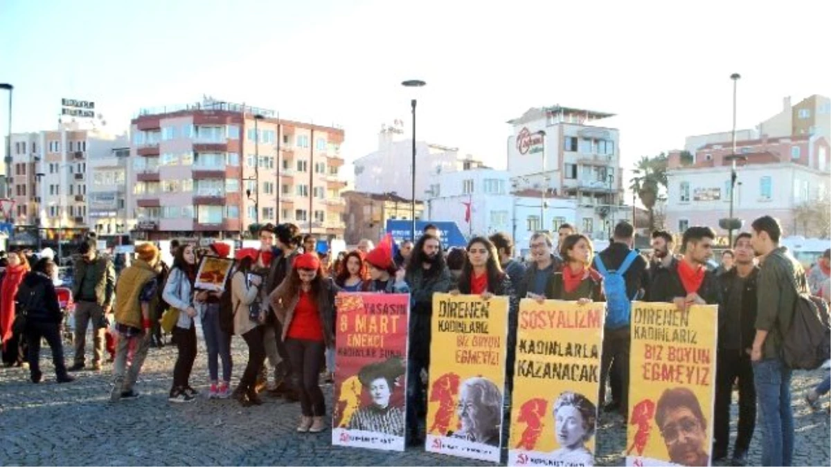 Çanakkale\'de Kadınlar, Öldürülen ve Şiddet Gören Kadınlar İçin Yürüdü