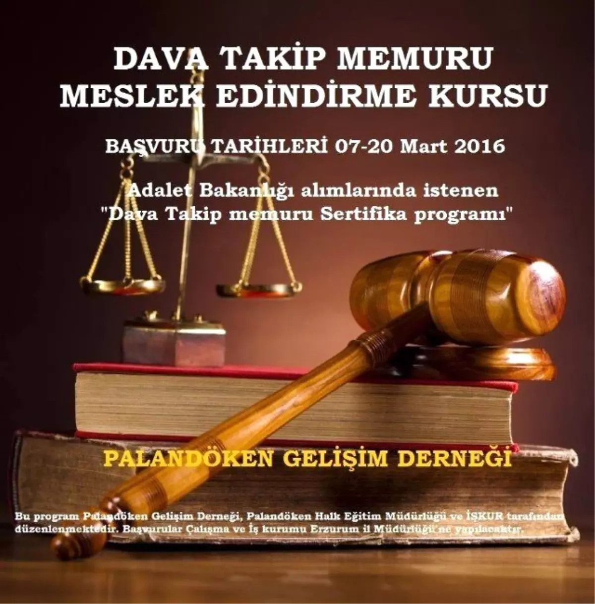 Palandöken Gelişim Derneği Meslek Edindirme Kursu Açtı