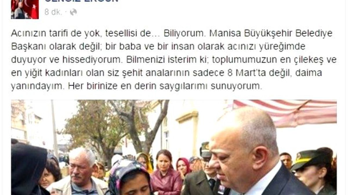 Başkan Ergün\'den Şehit Annelerine Duygu Dolu Mesaj