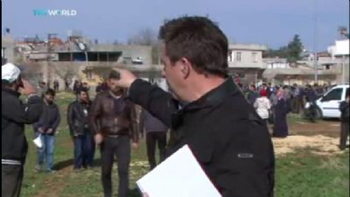 Kilis'e Düşen Roket, TRT Canlı Yayınına Yansıdı