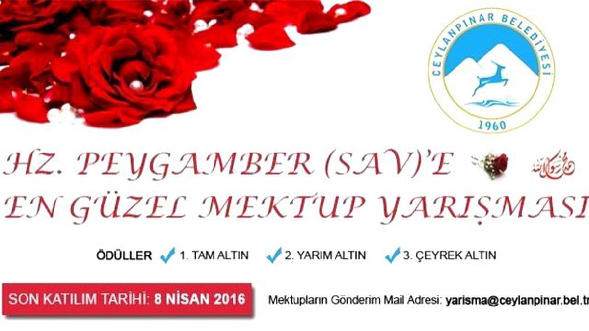 Ceylanpınar\'da \'Peygamberimize Mektup\' Yarışması