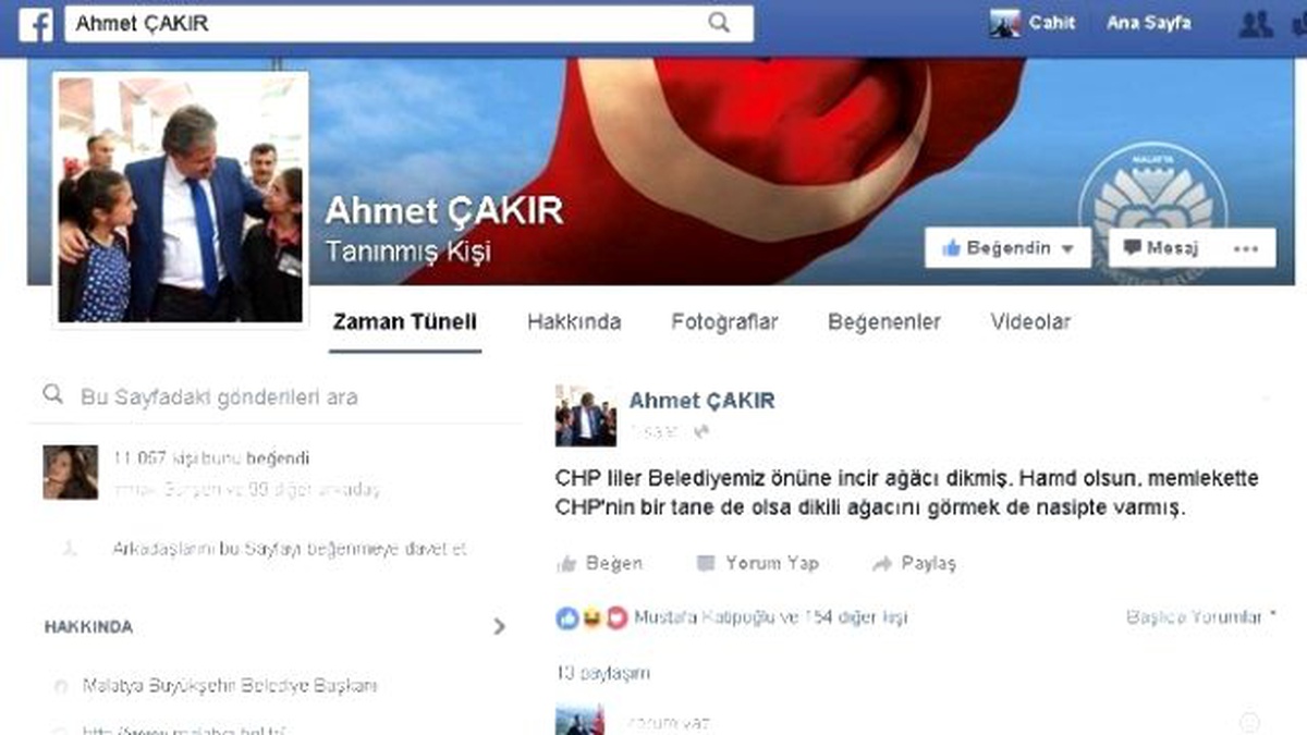 Belediye Önüne İncir Ağacı Diken CHP\'lilere Esprili Gönderme