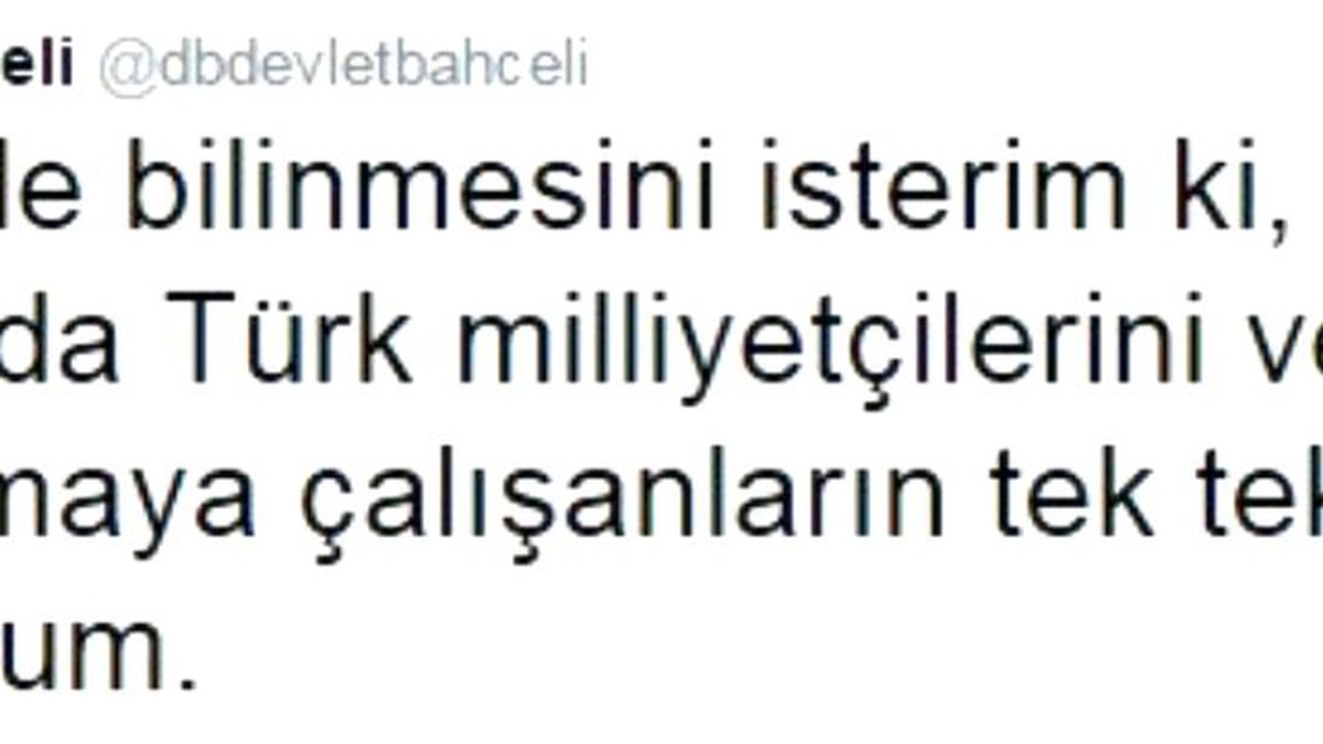 MHP Lideri Bahçeli: "Sosyal Medyada Türk Milliyetçilerini ve MHP\'yi Karalamaya Çalışanların Tek Tek...