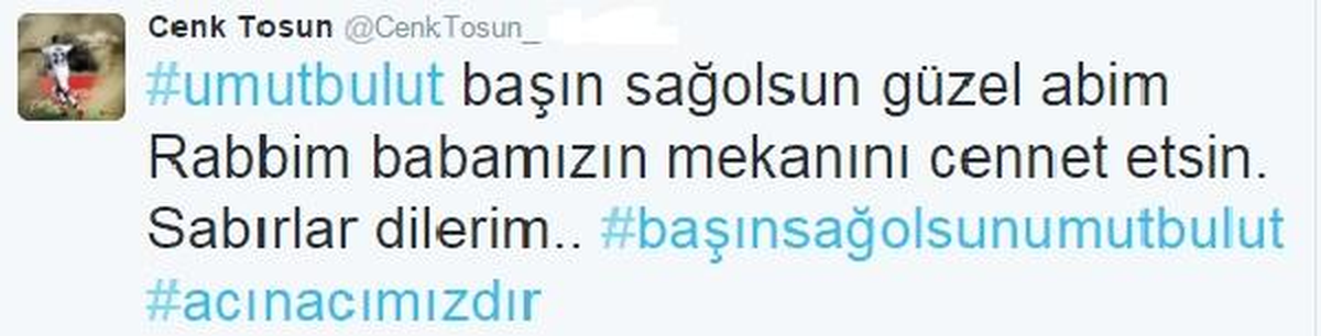 Umut Bulut\'a Futbolculardan Destek