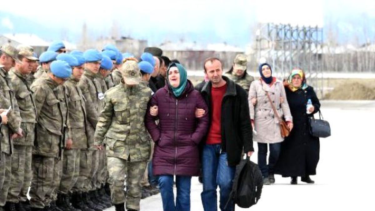 Van\'da Şehit 2 Astsubaya Uğurlama Töreni