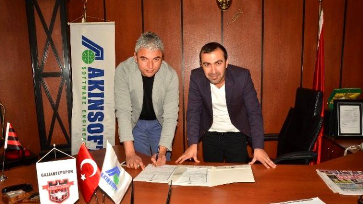 Akınsoft Gaziantepspor\'un Bilişim Sponsoru Oldu