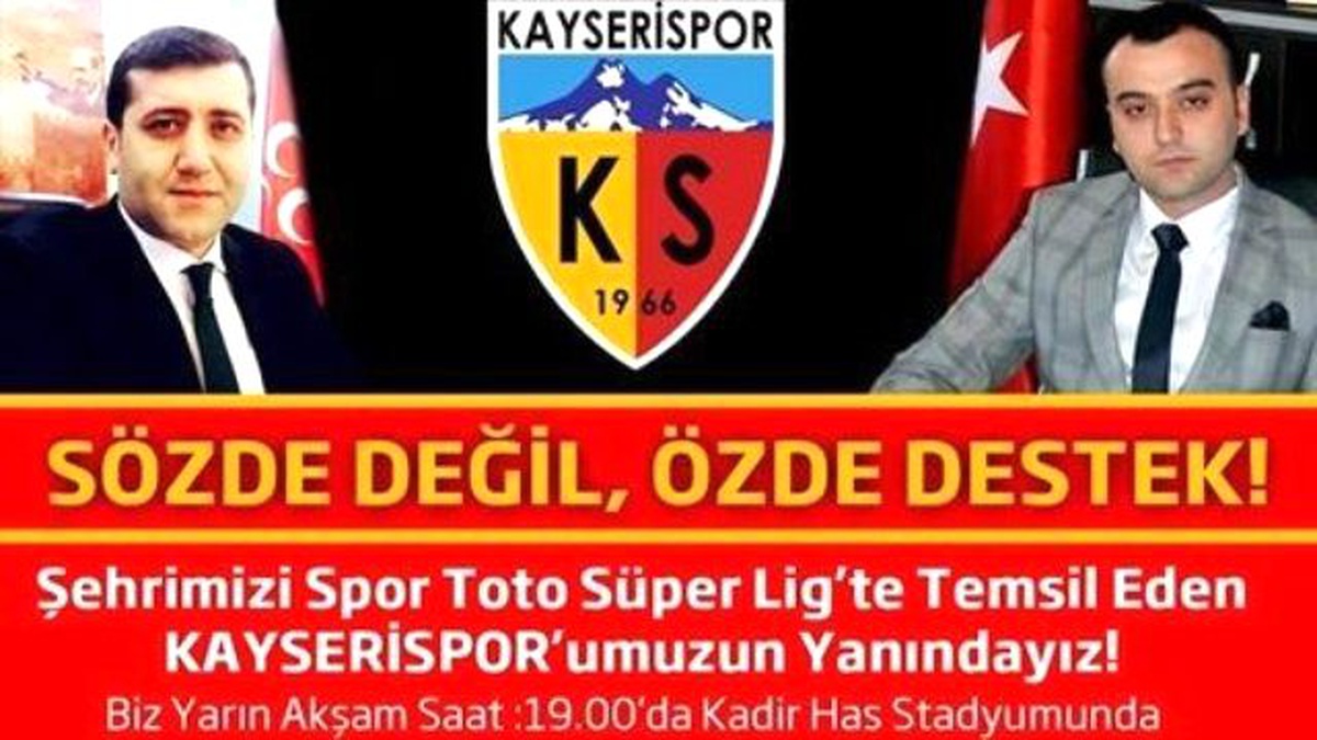 Ersoy\'dan Kayserispor\'a Destek Çağrısı