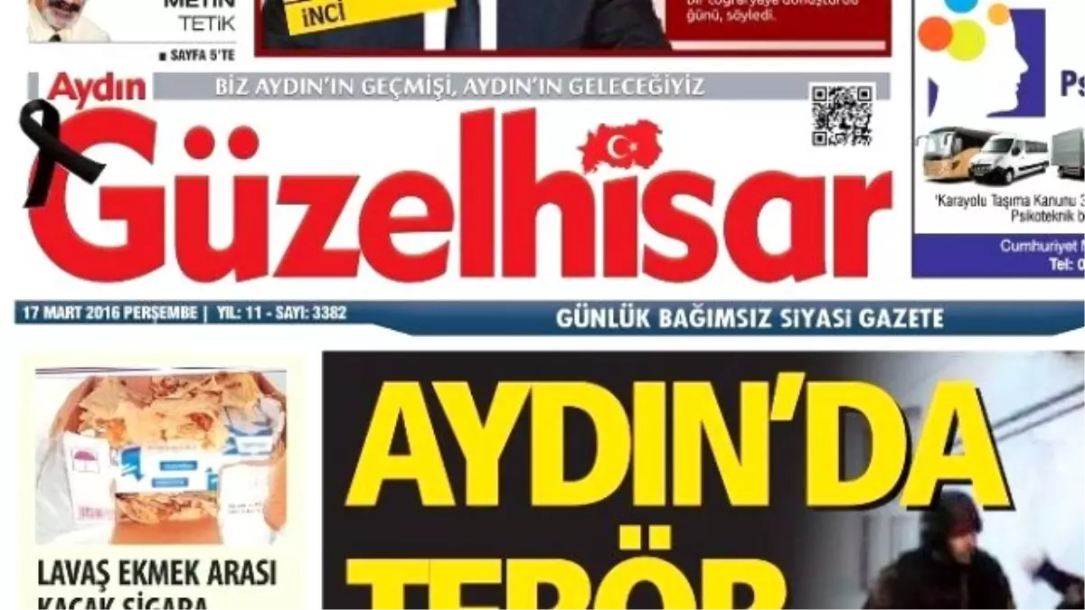 Güzelhisar Gazetesi Siyah Kurdele ile Yayın Yapmaya Başladı