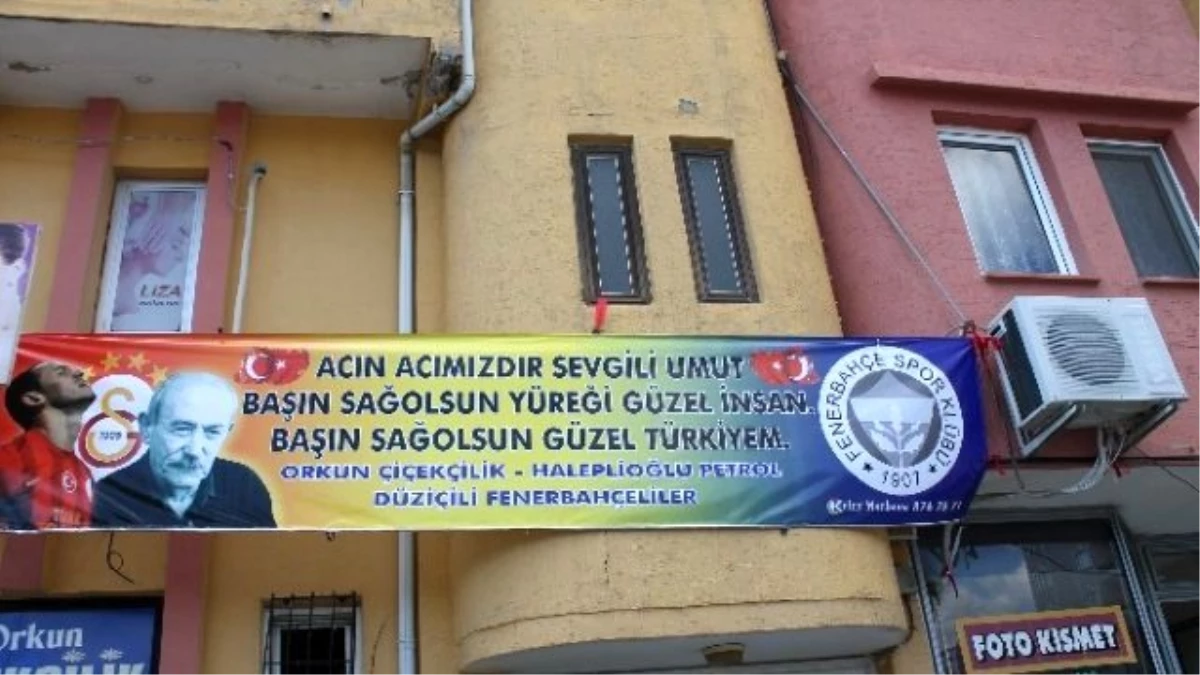 Düziçi Fenerbahçeliler Derneğinden Umut Bulut\'a Taziye Pankartı