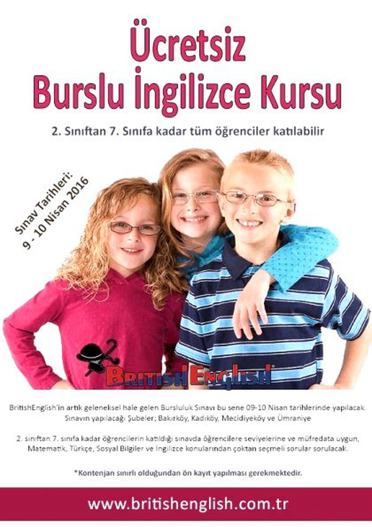 Ücretsiz Burslu İngilizce Kursu