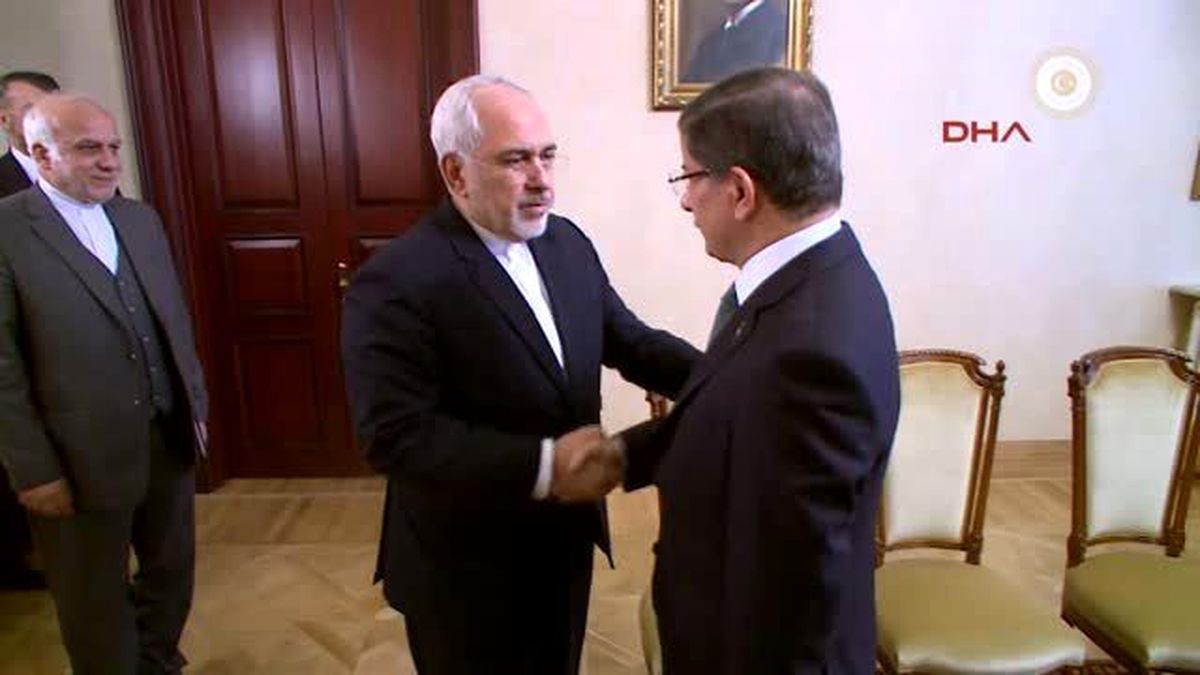 Başbakan Davutoğlu, İran Dışişleri Bakanı Zarif\'i Kabul Etti