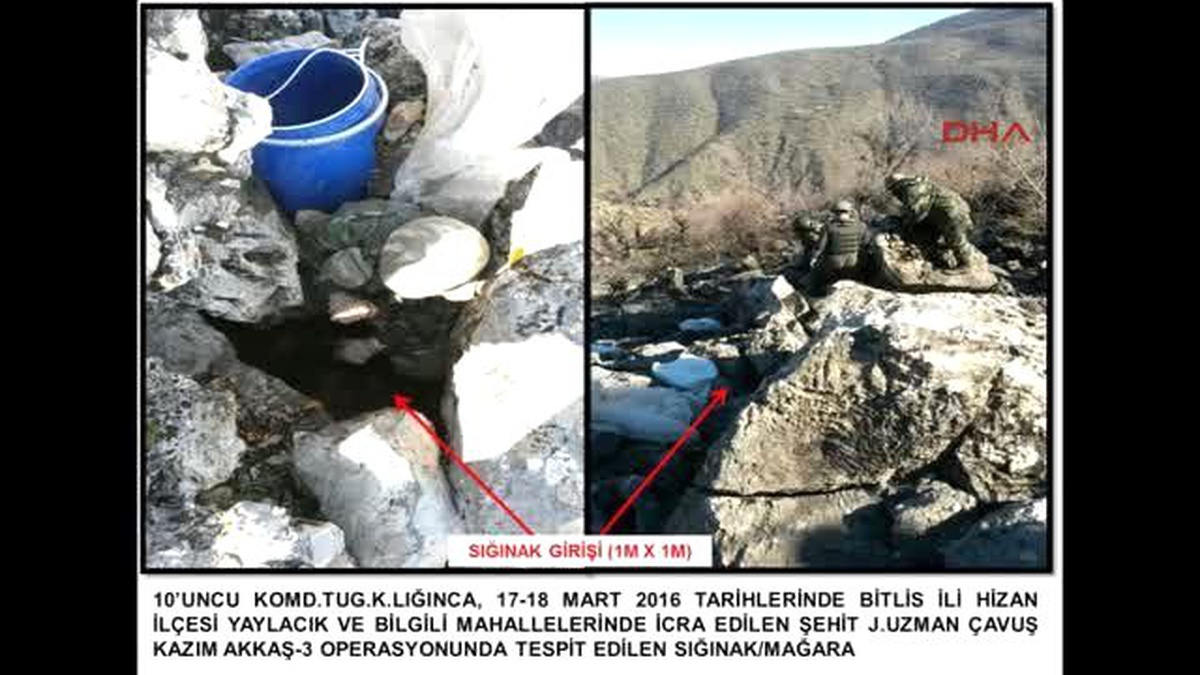 Bitlis\'te PKK\'ya Ait 6 Sığınak ve Mağaraya Silah ve Mühimmat Ele Geçirildi