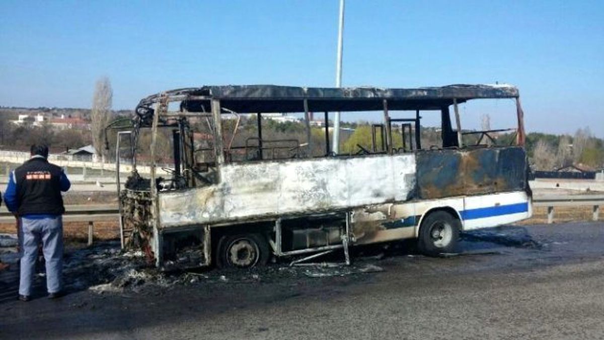 Halk Otobüsünde Yangın